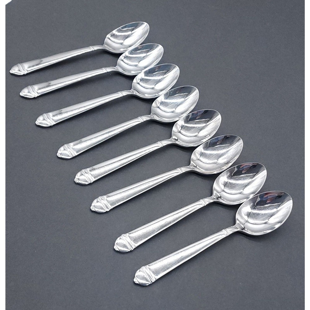 Towle Copenhagen Place Soup Spoon 18/10 Set Of 8 Stainless Glossy Sliverware